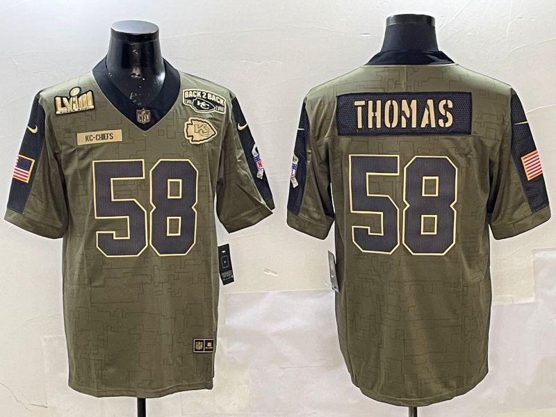 Men Kansas City Chiefs #58 Thomas Green 2025 Nike Salute to Service Limited NFL Jersey style 6